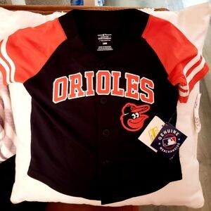 Genuine Merchandise Black and Orange Orioles Kids Jersey